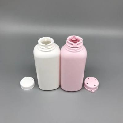 China Personal Care 200g Plastic Baby Talcum Powder Shaker Bottle With Mesh Filter Lid for sale