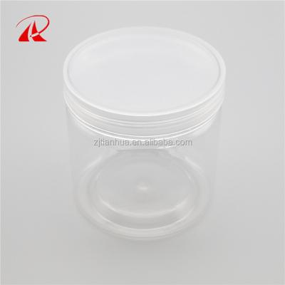 China Hot selling 350ml 450ml 550ml 750ml food TRANSPARENT plastic jar with lid for dry food packaging for sale