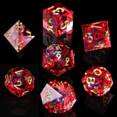 China Polyhedral dice set bulk dice 7pcs dice16mm wholesale 20 roll sided d6 dice with die box for sale