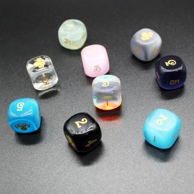 China 6 Side /D6 Large Custom 6 Sided Dice Cthulhu Stone D6 Dice Natural Stone DND Dice Set RPG for sale