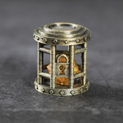 China Fashionable Customized Prison d&d dnd die holder metal color dies prison of dungeon and dragon miniatures for sale