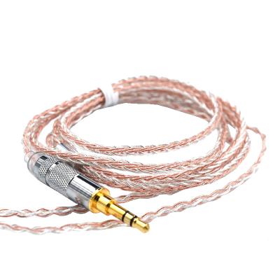 China For Earphone KZ 3.5mm Rise Audio Cable High Fidelity Copper Silver Plated Mixed Detachable Cable For KZ Headphones for sale