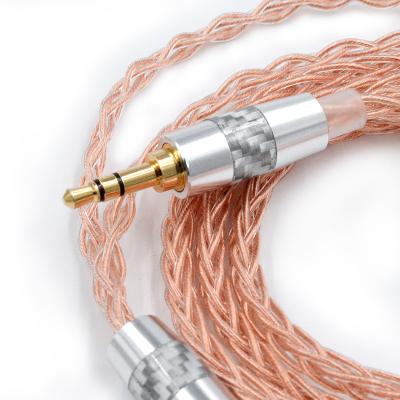 China For Original KZ 90-6 OFC Earphone Earphone Rose Gold Earphone Upgrade Cable Detachable High Quality Earphone Boost Cable For Headset for sale