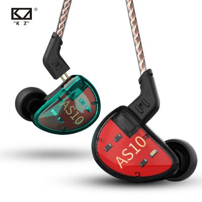 China In-ear KZ AS10 Bass Earphones Hi-fi HiFi HiFi Cell Phone Monitor Sports In-ear Earphone for sale