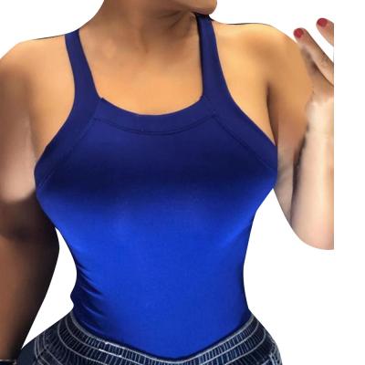 China Breathable Sling Sleeveless Top T-shirts Women Slim Vest 2020 Summer Solid Color Blouse Women Blouses Crop Tops for sale