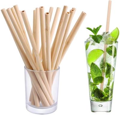 China China Reused 100% Eco Friendly Bamboo Straws Bamboo Drinking Straw Set for sale