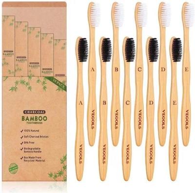 China Factory Custom Logo 100% Disposable Eco-friendly Biodegradable Disposable Toothbrush Bamboo For Kids Toothbrush for sale