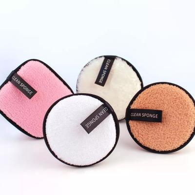 China Soft 100% Microfiber Private Label Colorful Color With Chemical Free 12cm Microfiber Sponge Makeup Remover Pads for sale