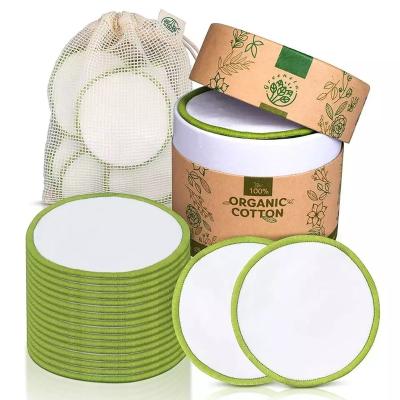 China Soft Organic Bamboo Reusable Makeup Pads Remover Pads Washable Eco-friendly Natural Bamboo Cotton Rounds for sale