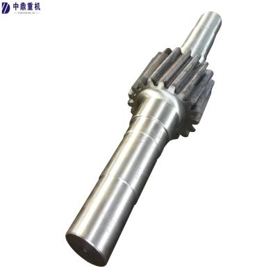 China Customized Machining Cement Ball Mill Forge Steel Pinion Shaft Mill Pinion Shaft / Heavy Duty Lathe / Rotary Kiln Gear Pinion Shaft for sale