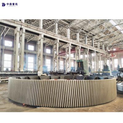 China Zhongding Big Modulus Steel Forging Spur Gear And Ring Pinion Shaft For Cement Mill for sale