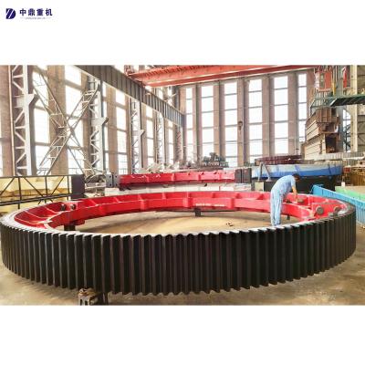 China Industry machinery ball mill gear wheel gear helical large size steel ring/large modulus helical ring gear for sale