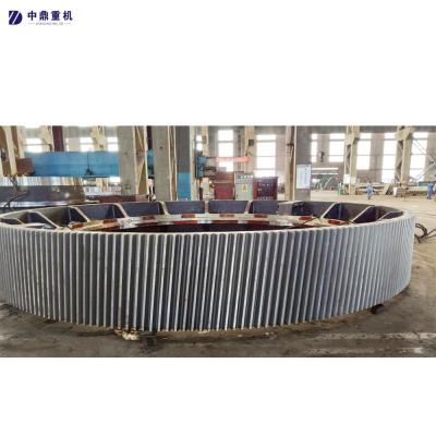 China Perimeter Cement Casting Perimeter Gear / Cement Mill Segment Customized Ring Gear / Rotary Kiln Gear Wheel for sale