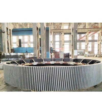 China Cement Rotary Kiln Perimeter Gear / Gear Ring Alloy Steel Casting Spur Gear for sale