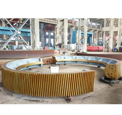 China Cement Customized Perimeter Gear Alloy Steel Perimeter Gear / Ring Casting Steel Mill / Rotary Kiln Perimeter Gear for sale