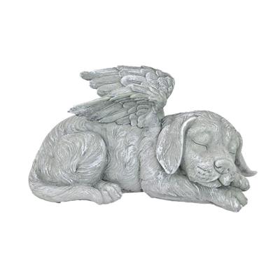 China Globe Resin Opens Resin Creative Pet Ornament Cat Dog Angel Memorial Headstone Ornament for sale