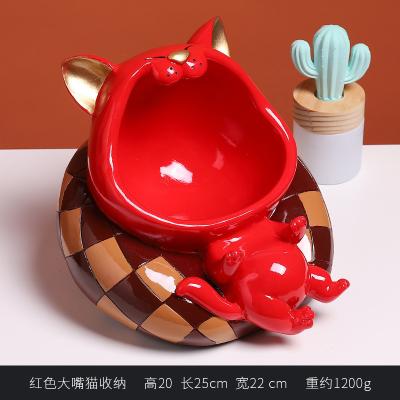 China China Cute Sofa Cat Animal Storage Ornament Sofa Shiba Inu Resin Handwork Living Room Entryway Items for sale