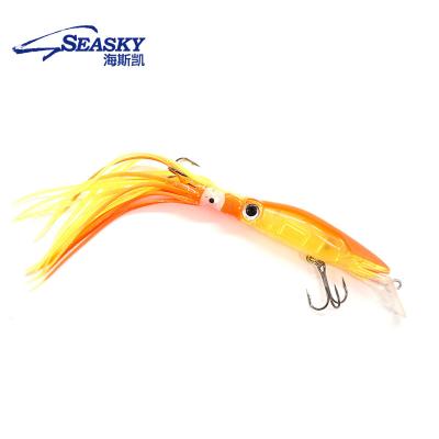 China Seasky 20g 10CM 3D Eyes Squid Fishing Lure Hook Fishing Tackle Lure HBSQ01 for sale