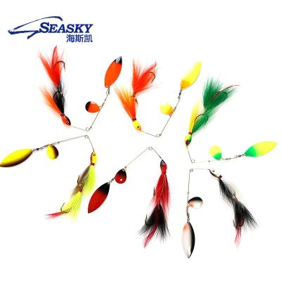 China Seasky Spinner Spoon 36g Iron Fishing Jig Head 3D Lure Eyes Fishing Lures Northern Musky For Saltwater Freshwater for sale