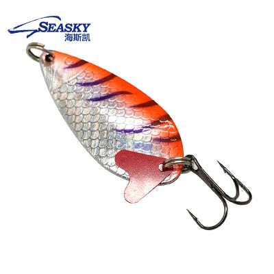 China Fishing Lure Spoons Seasky 18g 62mm Colorful Metal Bait Iron Spoons Saltwater Fishing Freshwater Factory for sale