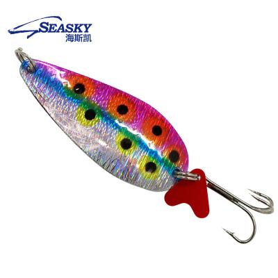 China Hard Iron Seasky Bait Spoon Metal Bait Rig Fishing 16g 67mm Ocean Factory OEM for sale