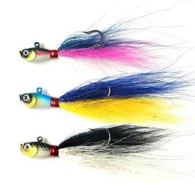 China Seasky Lead Jig Fish 3/8oz Black Bucktail Jig Black Saltwater Fishing Lures SKL08 for sale