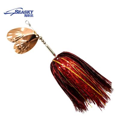 China 45g 22cm Hot Selling Artificial Spinner Groundbait For Braid Fishing Lure Metal Musk Spoon SKMM01 for sale