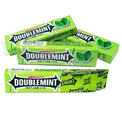 China WRIGLEY'S DOUBLEMINT Soft Chewing Gum 5 Sticks Fresh Mint Flavor Sugar Free Chewing Gum13.5g Per Stick for sale