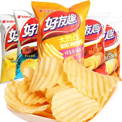 China Natural High Quality And Low Price Puffed Snacks Big Wave Potato Chips Honey Butter Flavor 45g for sale