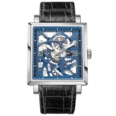 China Blue Power Reserve Street Fashion Dial Design Cavity Skeleton Watch Men Watch Top Brand Mechanical Automatic 3504A1 Luxury Manual for sale