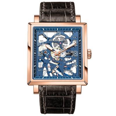 China Power Reserve Sapphire Blue Skeleton Mens Mechanical Watch Top Brand Luxury Waterproof 50m Automatic Fashion Watch Mechanical Clock 3504D2 for sale