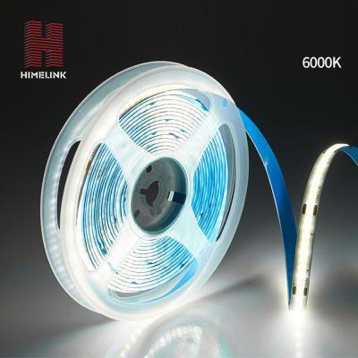 China Easy installation CE ROHS  Mini Cut 10m/roll 480leds 12v 24v Ra90 8mm Flexible COB Led Flexible Strip Light for sale