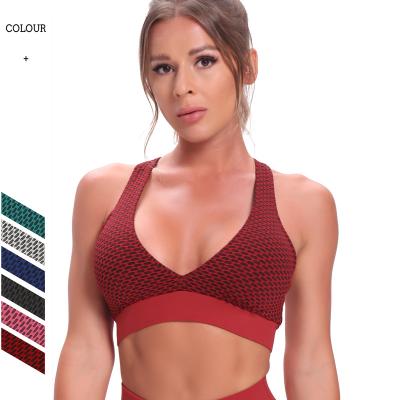 China Fitness Yoga Wear Workout Breathable Quick Dry Sports Yoga Tops Breathable Women Sports Yoga Bra for sale