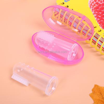 China Toy Baby Finger Toothbrush Case soft, safety first finger toothbrush 6-12 months for sale