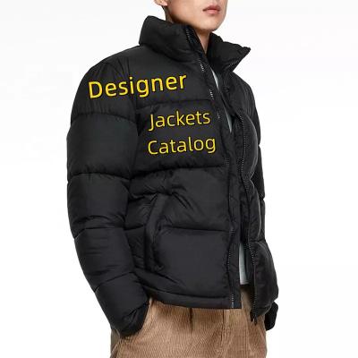 China Waterproof High quality winter puffer leather latest designer jackets men casual outdoor women brand luxury down jacket for men for sale