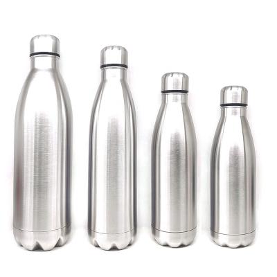 China Sustainable Wholesale Silver Travel Sports 500ml Stainless Steel Vacuum Flasks Thermos Stainless Steel Water Bottles With Custom Logo for sale