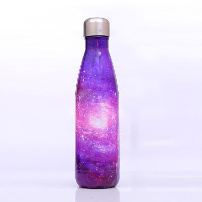 China Promotion Galaxy Model 500ml Sport Thermos Stainless Steel Sustainable Cola Shaped Water Bottle Insulated Thermal Flask for sale