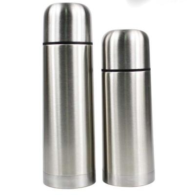 China Wholesale Custom Logo Bullet Shaped Double Walled PORTABLE Insulated Stainless Steel Water Bottle Thermos Vacuum Flasks With Cup Lid for sale