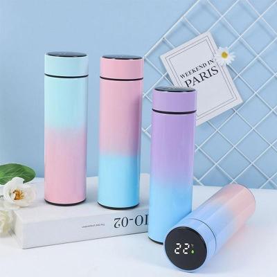 China New 2022 Sustainable 500ml Double Wall Cup 304 Stainless Steel Mug Smart Vacuum Insulated Water Bottles With LED Temperature Display for sale