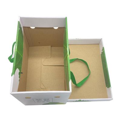 China Hot Selling Recyclable Hard Corrugated Fruit Cartons Folding Gift Box Packing Suitcase for sale