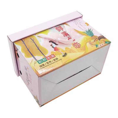 China High Quality Recyclable Folding Gift Box Corrugated Fruit Cartons Mixed Box Customized Sales for sale