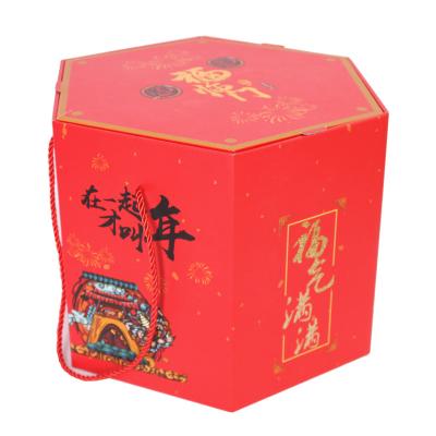 China Wholesale Recyclable Luxury Hexagonal Custom Logo Fashion Paperboard Packaging Cardboard Gift Box for sale