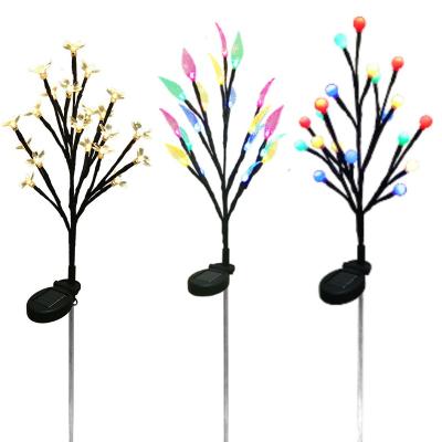 China Solar Leaf Branch Tree Light for Yard Patio Garden New 2021 Trending Leaf Branch Tree Light Popular Light Products with RGB Color Changing Light for sale