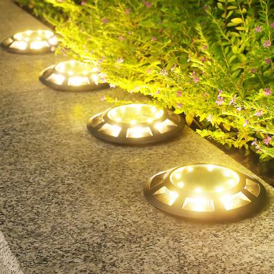 China LANDSCAPE Solar Deck Light 8+8 Led Recessed Outdoor Solar Deck Light for sale