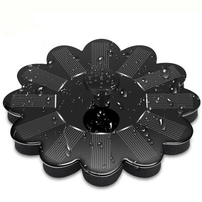 China Modern Solar Shape 160mm Diameter Flower Fountain 3.5W Mini Solar Water Fountain For Swimming Pool Pond for sale