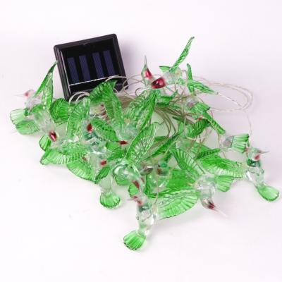 China Hummingbird 10led 20led 30led 50led Light Solar Hummingbird Christmas Decorative String Christmas Led Fairy Lights for sale