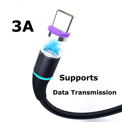 China 3A With Data Transmission Metal Rock Usb Magnetic Cable USB Charging Cable 3.0 Amp Fast Charging Mobile Charger Data for sale