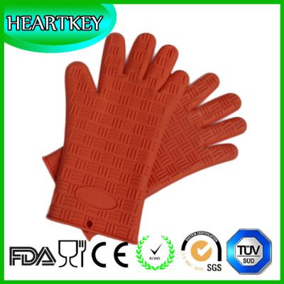 China Silicone Pot Holders Heat Resistant Silicone BBQ Oven Grill Gloves for sale