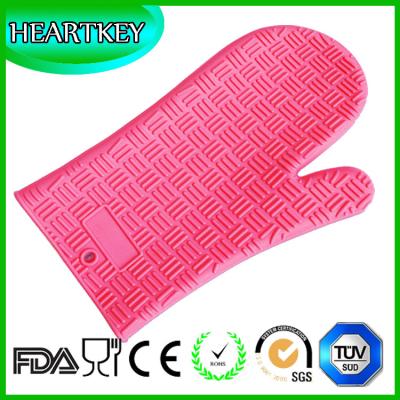 China Oven Baking Smoking Cooking Potholder Heat Resistant Silicone BBQ Grill Oven Gloves for sale