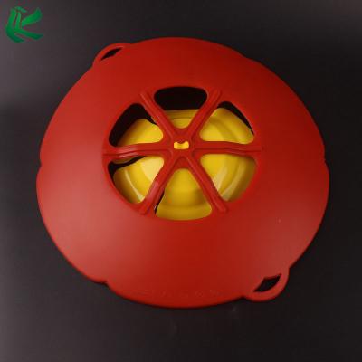 China Food Grade Flower Petal Pot Boil Silicone Spill Stopper Lid Cover for sale